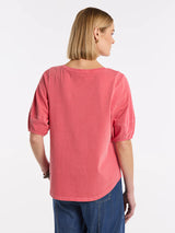 Marco Polo-Lantern Sleeve Pigment Tee Calypso