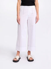 Marco Polo-  3/4 Wide Leg Pant White