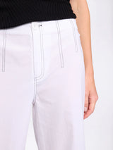 Marco Polo-  3/4 Wide Leg Pant White