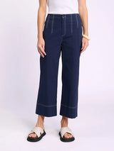 Marco Polo-  3/4 Wide Leg Pant Navy