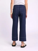 Marco Polo-  3/4 Wide Leg Pant Navy