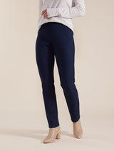 Marco Polo- Full Length on Ponte Pant-Navy