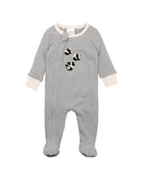 Bebe- ANGUS PANDA STRIPE ZIP ONESIE