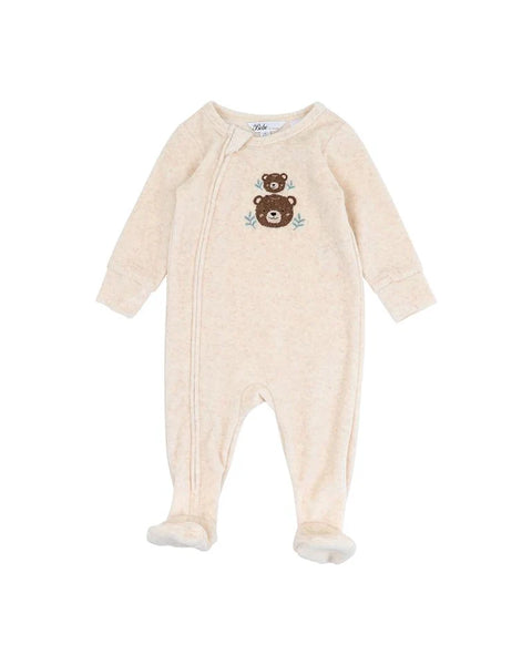 Bebe by Minihaha-MATEO VELOUR LS ZIP ONESIE