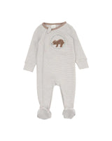 Bebe by Minihaha-MATEO STRIPE LS ZIP ONESIE