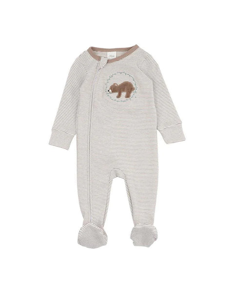 Bebe by Minihaha-MATEO STRIPE LS ZIP ONESIE