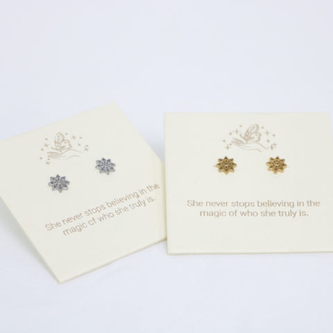 LOVE LUNAMEI-Inspiration Yantra Earrings in Gold or Silver