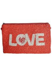 Zoda 'LOVE' Beaded Clutch