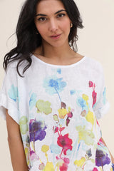Basic Linen Tee Floral