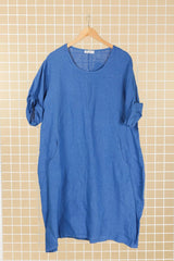Round Neck Linen Dress