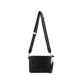 Maggie Black 3 Compartment Crossbody Bag