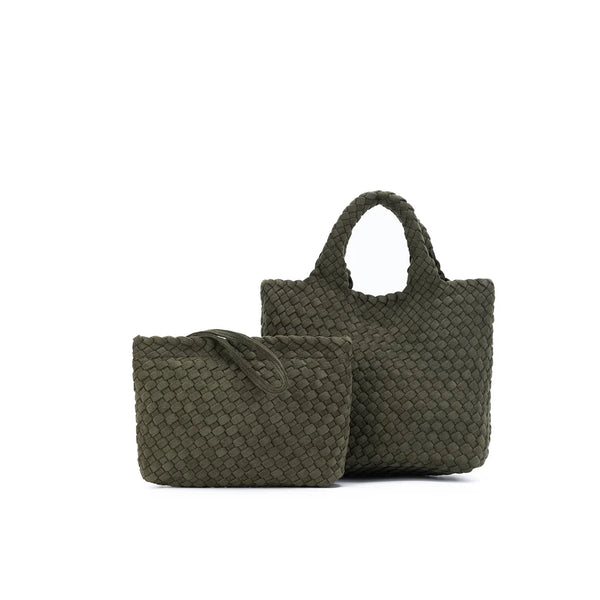 Cherie Olive 2 Piece Suedette Mini Handbag