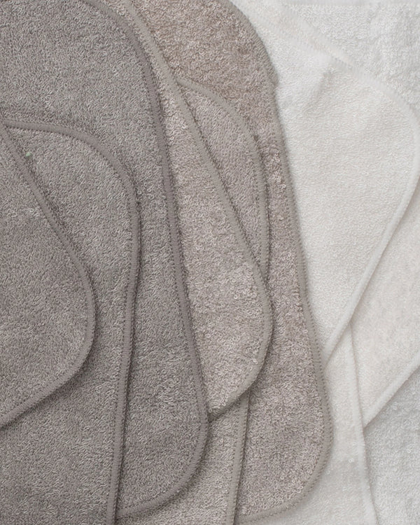 Towelling Washer 10PK - Stone Grey
