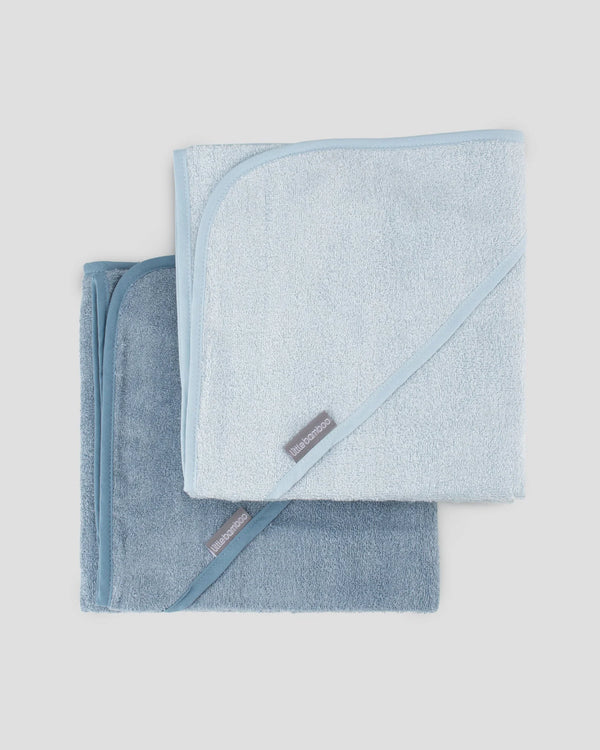 Hooded Towel 2PK - Retro Blue
