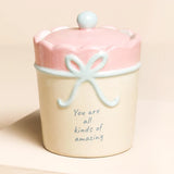 Cream Ceramic Scallop Edge All Kinds of Amazing Candle