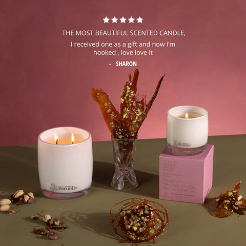 Pistachio, Saffron, Praline, Maple Scented Soy Candle