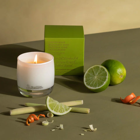 Lemongrass, Mandarin Zest, Tahitian Lime, Sandalwood Scented Soy Candle