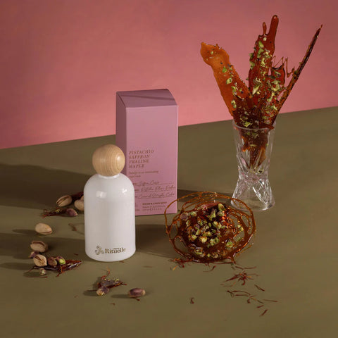 Pistachio, Saffron, Praline, Maple Room & Linen Mist