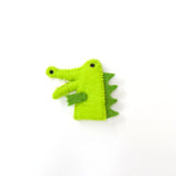 Tara Treasures-  Felt Finger Puppet Crocodile