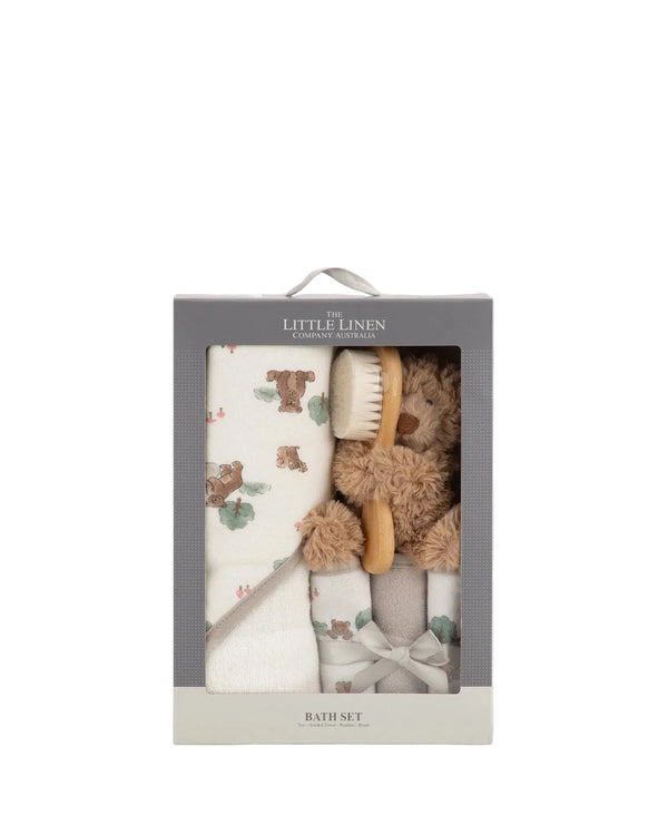 Little Linen Bath Baby Gift Set - Willow Bear