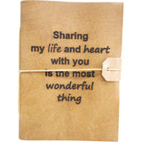 Leather Notebook- Sharing My Life