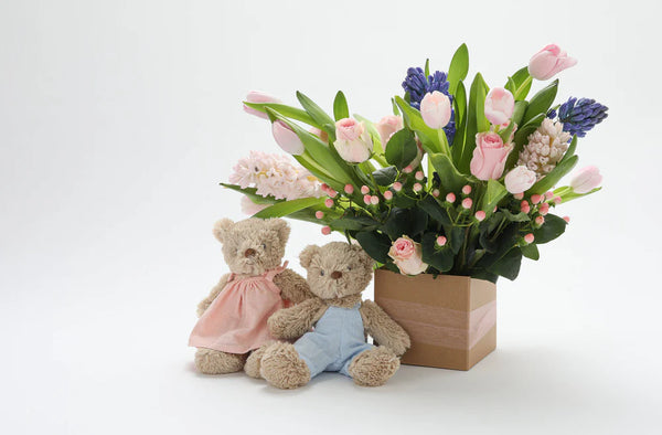 Baby Honey Bear - Overalls Baby Blue