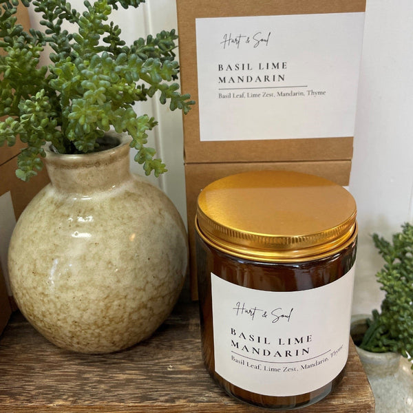 Basil Lime Mandarin Soy Candle 250g