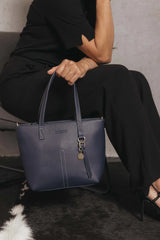 Black Caviar Designs- Tara Navy 3 Piece Handbag Set