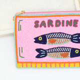 Sardines Beaded Clutch