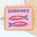 Sardine Beaded Pouch