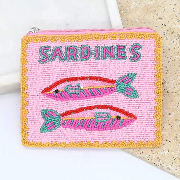 Sardine Beaded Pouch
