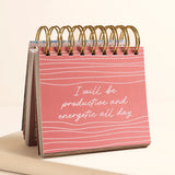 Blue Wildflower Affirmations Desktop Flip Chart