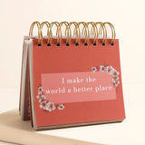 Blue Wildflower Affirmations Desktop Flip Chart