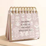 Blue Wildflower Affirmations Desktop Flip Chart