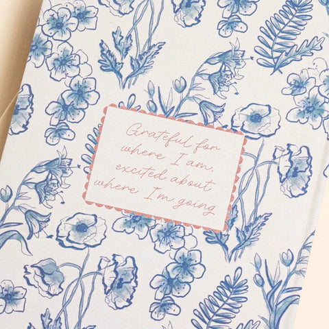 Blue Wildflower Self Care Daily Gratitude Journal