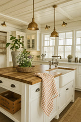 Pure French Linen Tea Towel -Blush Stripe