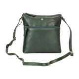 Maple Bottle Green Leather Crossbody Shoulder Bag