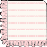 Raised Stripe Frill Blanket Sweetpea