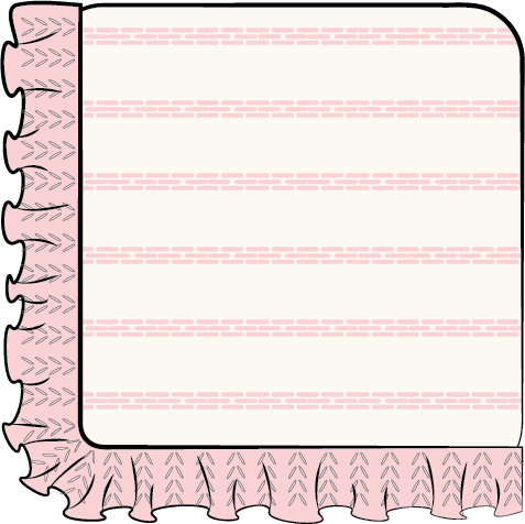 Raised Stripe Frill Blanket Sweetpea