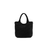Black Caviar Designs- Arielle Black 2 Piece Suede Top Handle