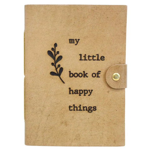 Leather Notebook Happy Things