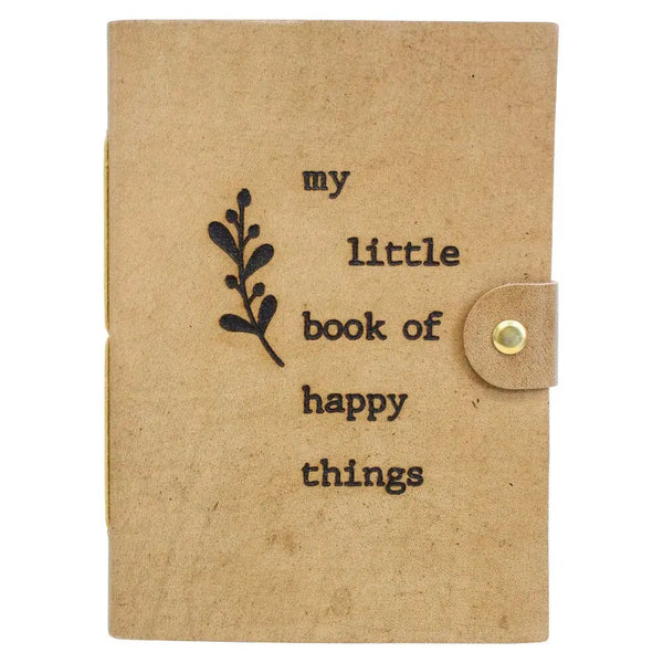Leather Notebook Happy Things