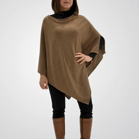 Pearl Poncho-Caramel