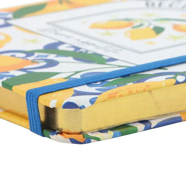 Italian Lemon Print Paper Recipe Journal