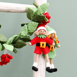 Tara Treasures-  Felt Christmas Elves Set of 2