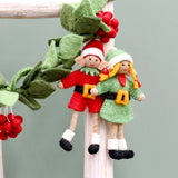 Tara Treasures-  Felt Christmas Elves Set of 2