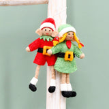 Tara Treasures-  Felt Christmas Elves Set of 2