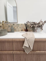 Rustic Waffle Standard Tea/Hand Towel - Natural