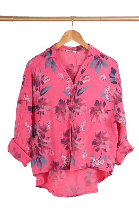 Floral  Linen Shirt