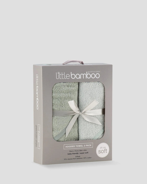 Baby Hooded Towels 2PK - Bayleaf